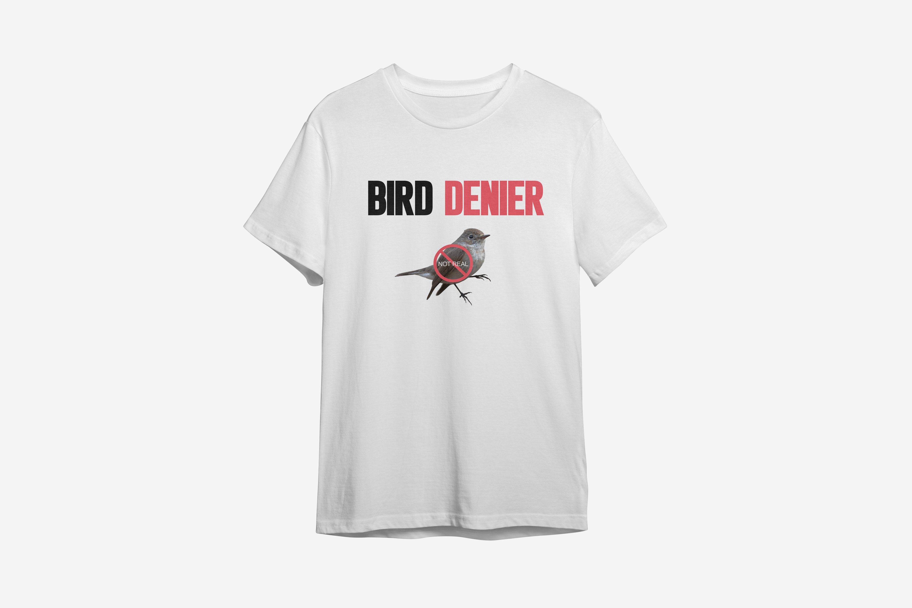 Camiseta Bird Denier (Negador de pássaros)